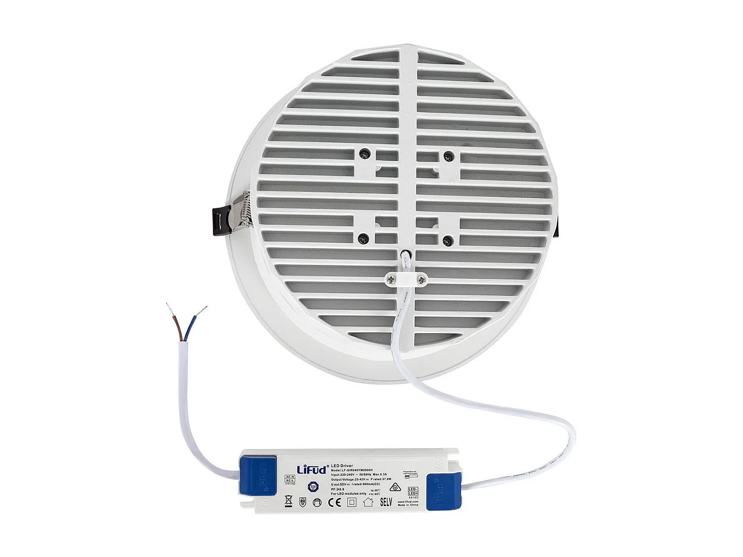 Downlight LED 36W Rond Premium CRI90 LIFUD Coupe Ø 170 mm