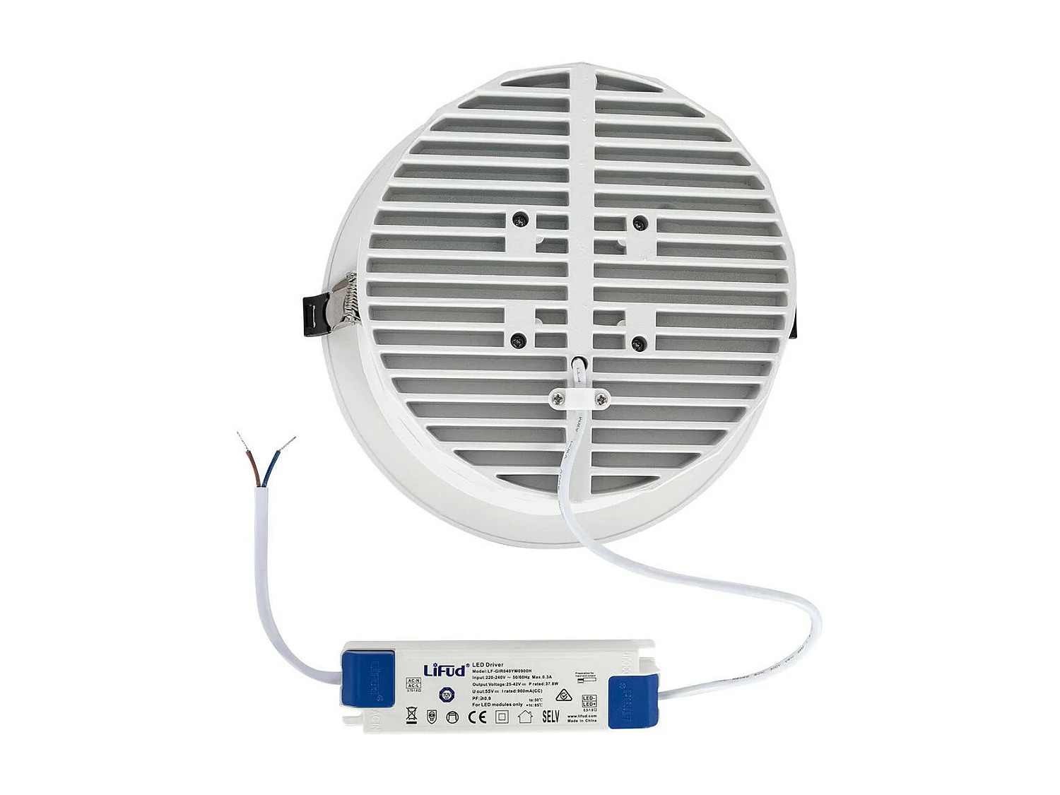 Downlight LED 36W Rond Premium CRI90 LIFUD Coupe Ø 170 mm