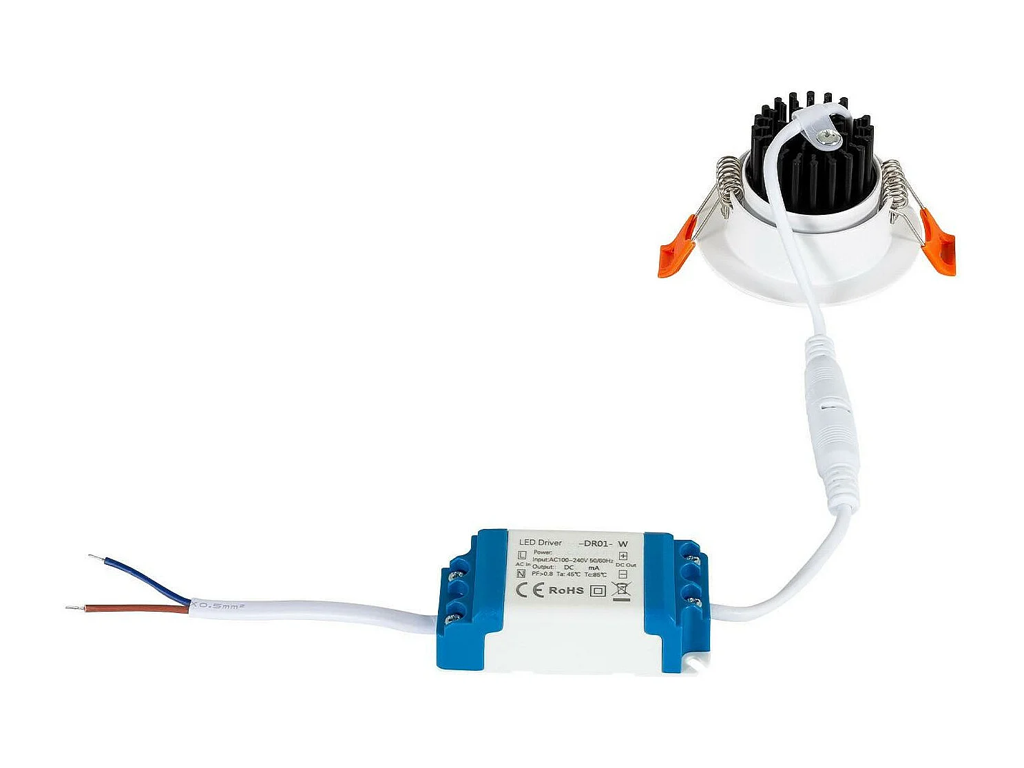 Spot Downlight LED 12W Rond Dimmable COB CRI90 Coupe Ø 90 mm 4000K Blanc neutre