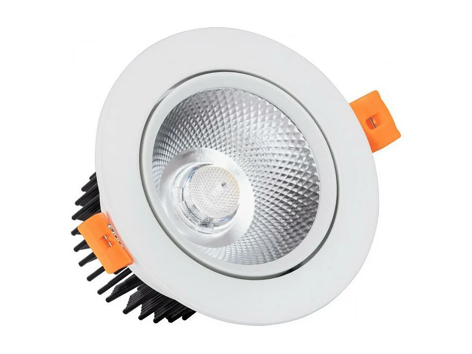 Spot Downlight LED 12W Rond Dimmable COB CRI90 Coupe Ø 90 mm 4000K Blanc neutre