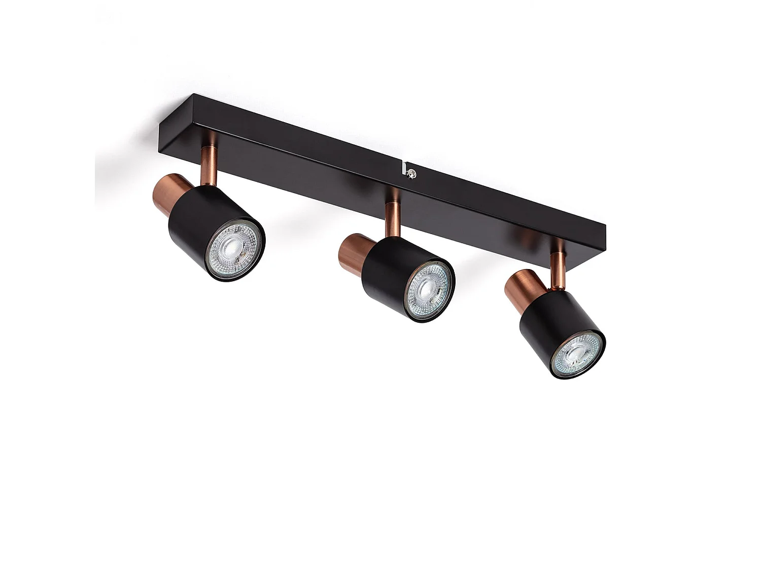 Lámpara de Techo Orientable Metal 3 Focos Ciro Black Rose Large Negro