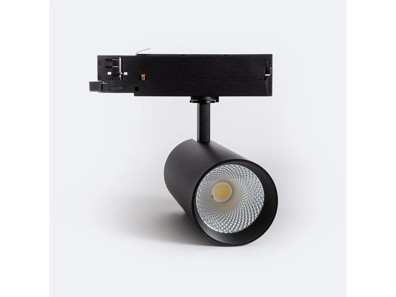 Spot LED sur Rail Triphasé 40W Carlo Noir 2700K Blanc chaud