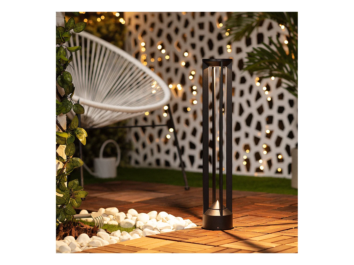 Balise LED Extérieure 7W en Saillie sur Pied 60cm Tactic 3000K Blanc chaud