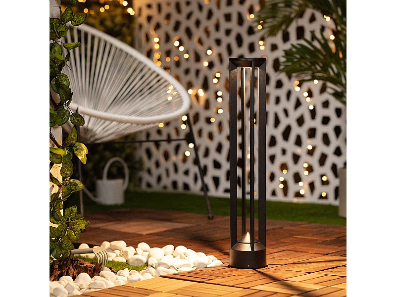 Balise LED Extérieure 7W en Saillie sur Pied 60cm Tactic 3000K Blanc chaud