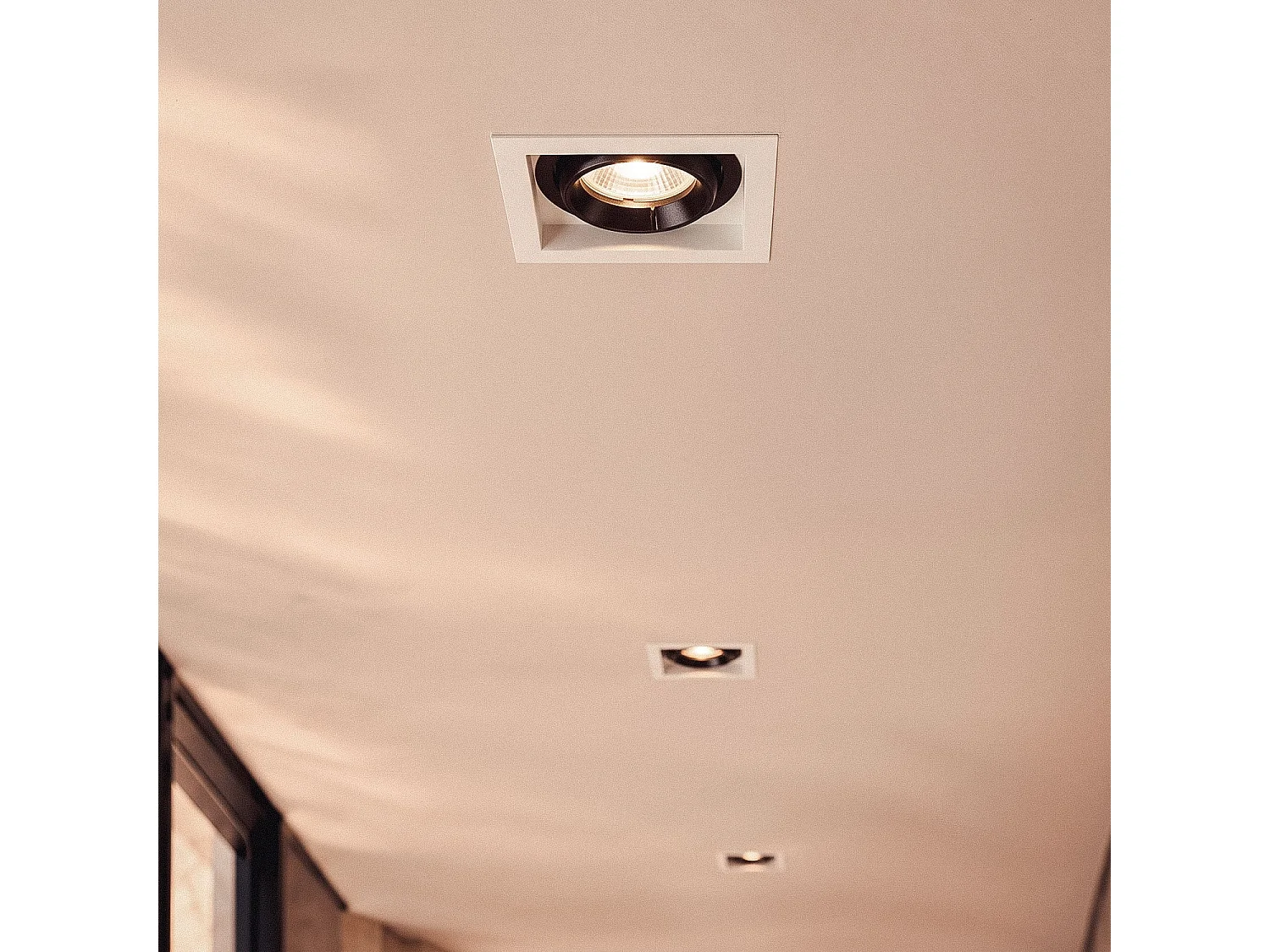 Spot LED Downlight COB Carré Orientable 360º Expert Color No Flicker CRI90 12W Coupe 100x100mm   No Flicker 4000K Blanc neutre