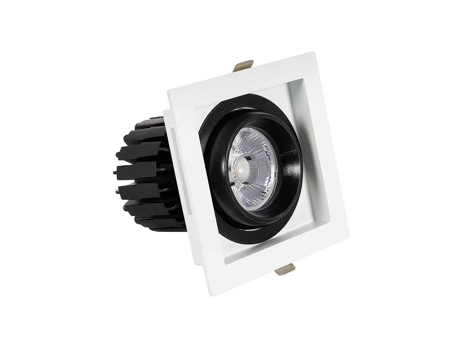 Spot LED Downlight COB Carré Orientable 360º Expert Color No Flicker CRI90 12W Coupe 100x100mm   No Flicker 4000K Blanc neutre