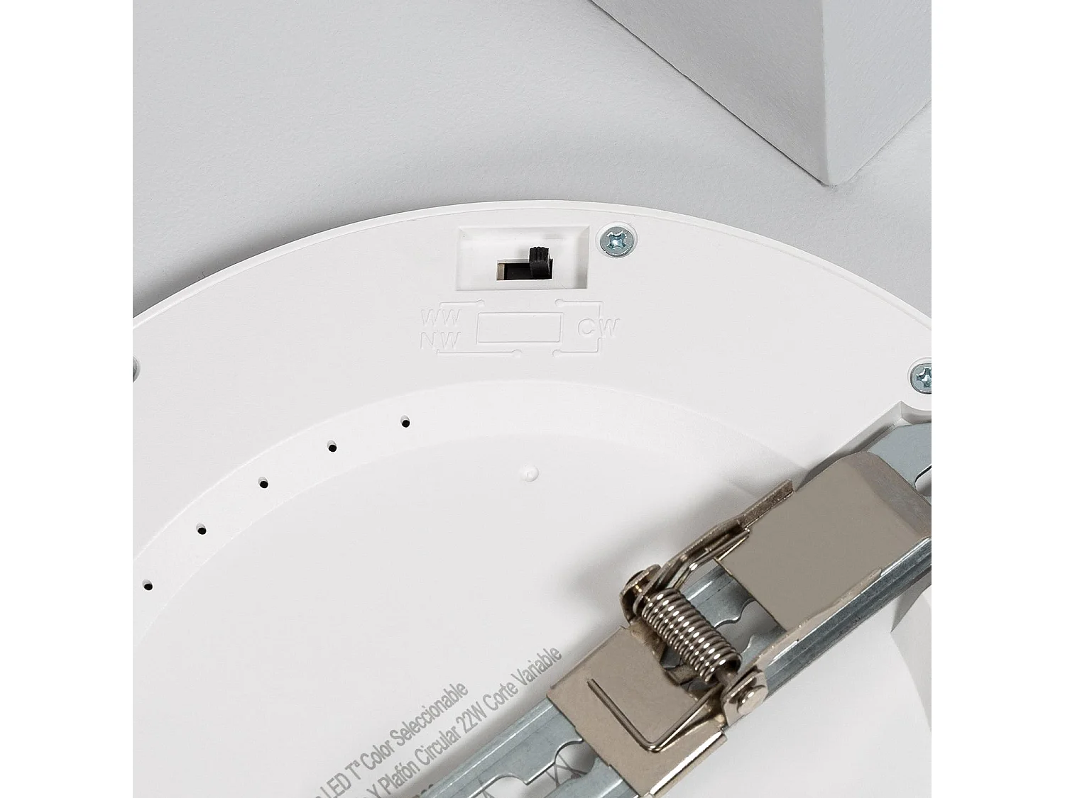 Dalle LED Rond 22W Sélectionnable Slim Surface Coupe Ajustable Ø 60-160mm Sélectionnable (chaud-neutre-froid)