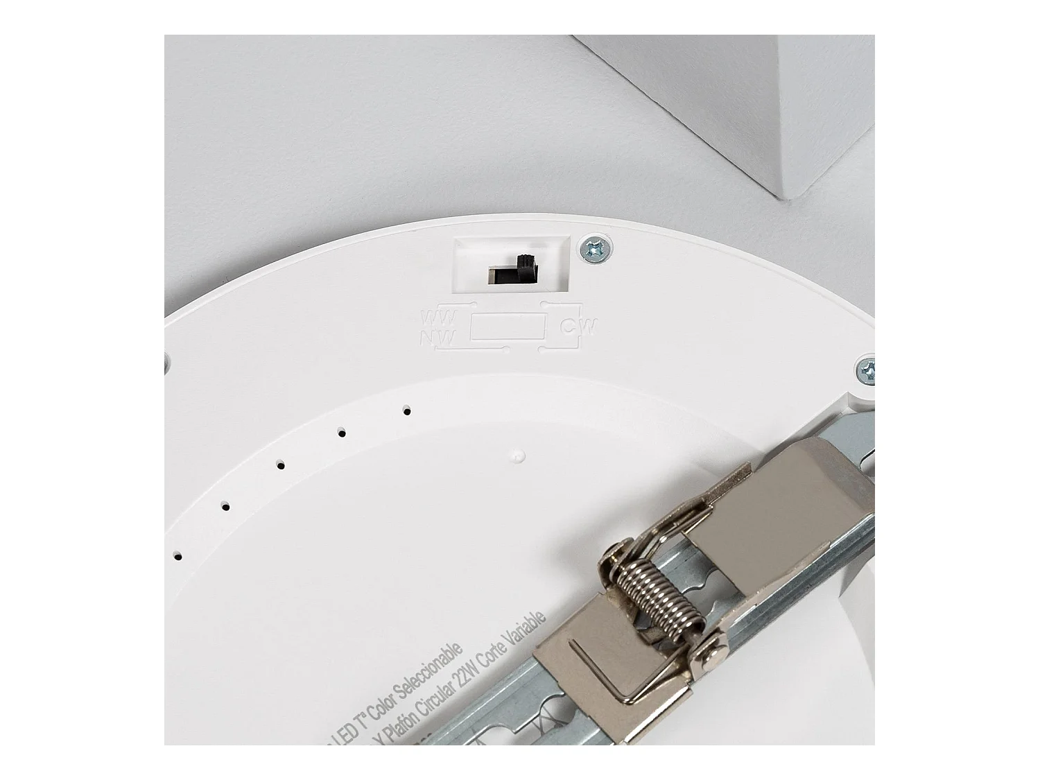 Dalle LED Rond 22W Sélectionnable Slim Surface Coupe Ajustable Ø 60-160mm Sélectionnable (chaud-neutre-froid)