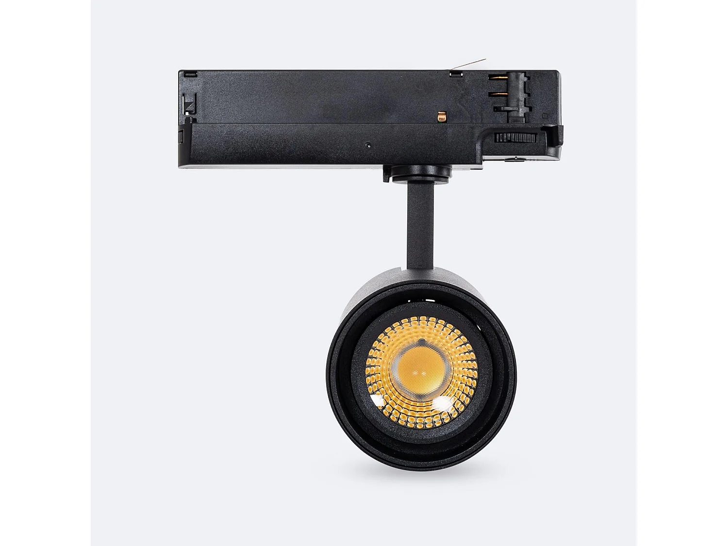 Spot LED sur Rail Triphasé 30W Fasano Dimmable CCT Sélectionnable Noir 2700K - 3200K - 4000K Sélectionnable