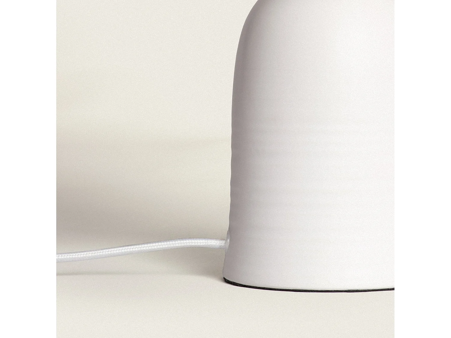 Pack de 2 Lampes à Poser Céramique et Tissu Barva Blanc