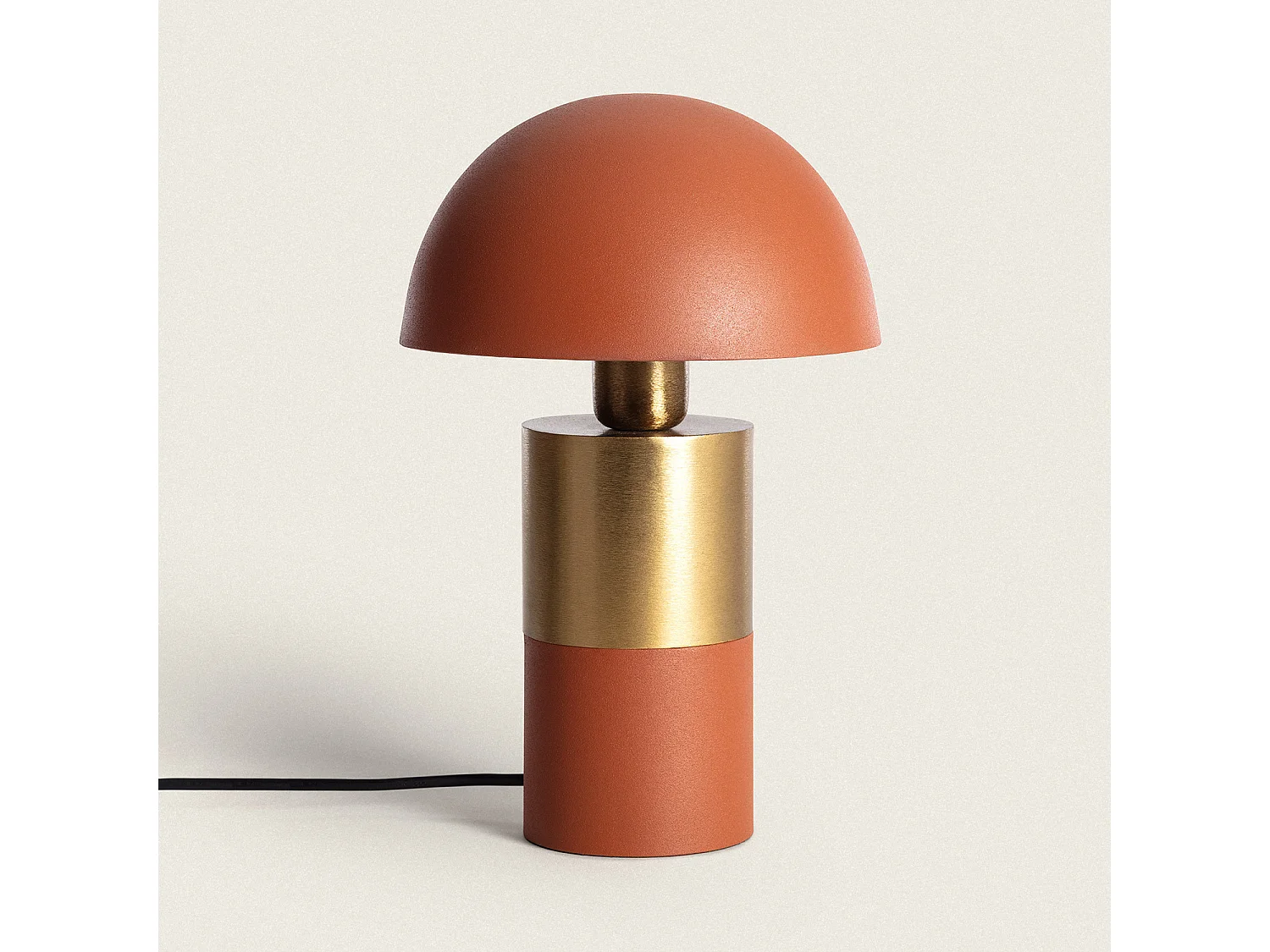 Lampe à Poser Métal Lis Terre cuite