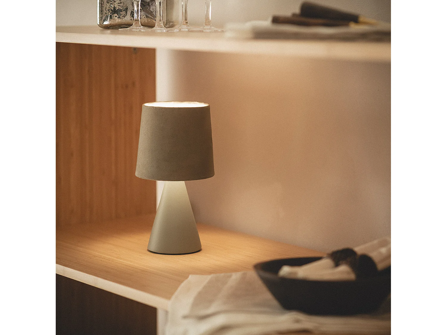 Lampada da Tavolo Ceramica Artzai Beige