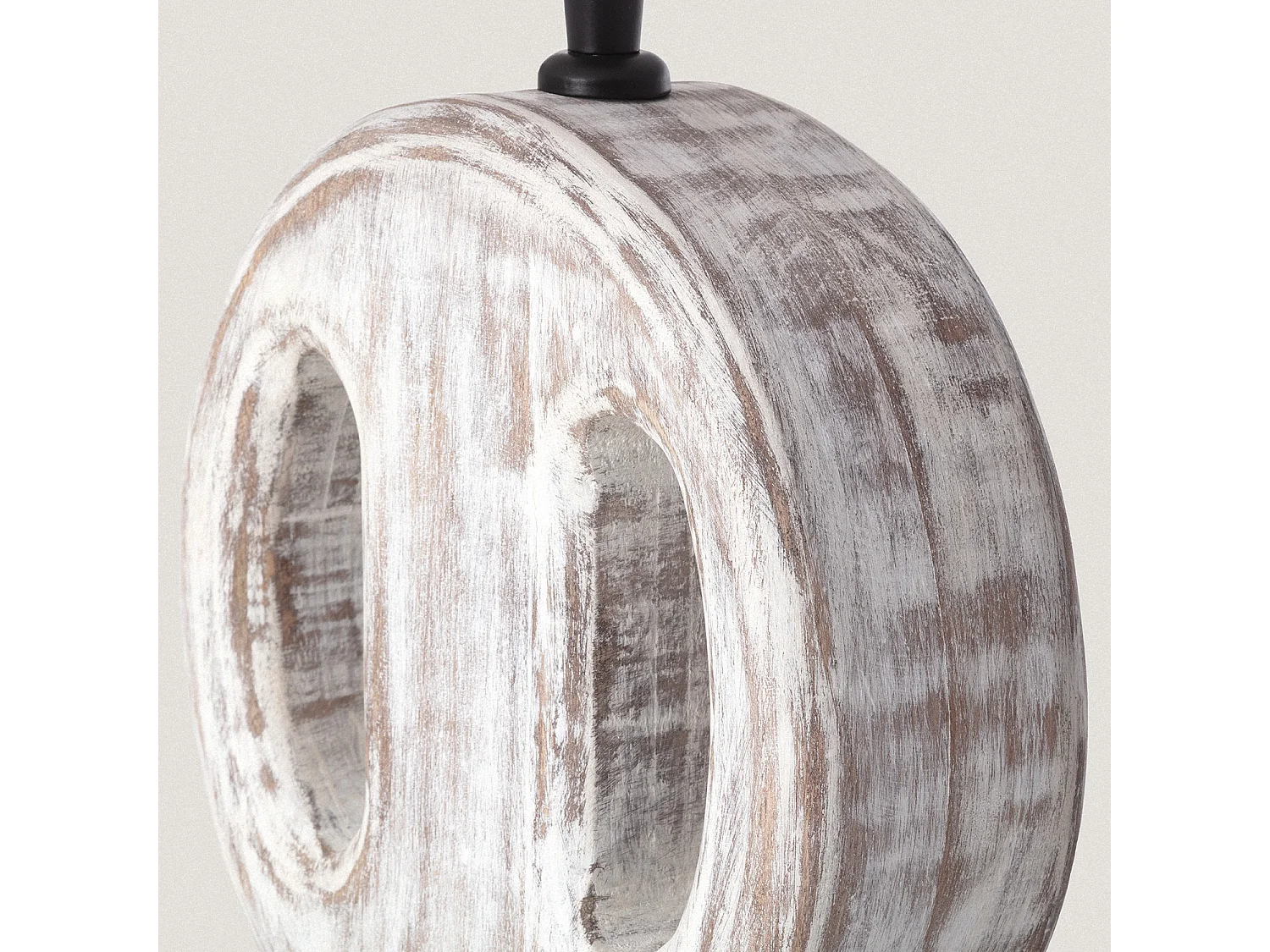 Lampada da Tavolo Legno Chandra ILUZZIA Bianco