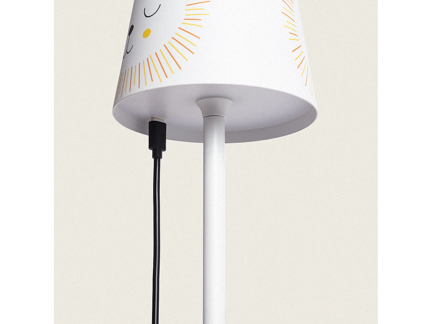 Lampe à Poser LED Portable 3W Anisa Kids Métal avec Batterie Rechargeable USB Jaune