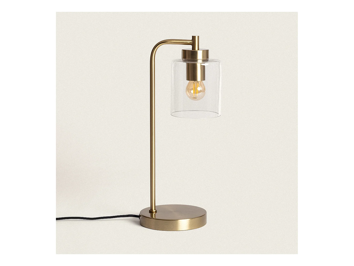 Lampe à Poser Métal et Verre Joile Doré