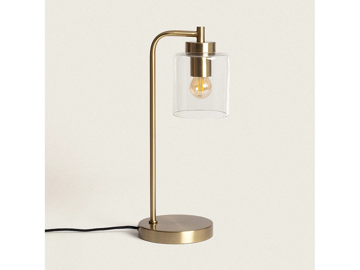 Lampe à Poser Métal et Verre Joile Doré