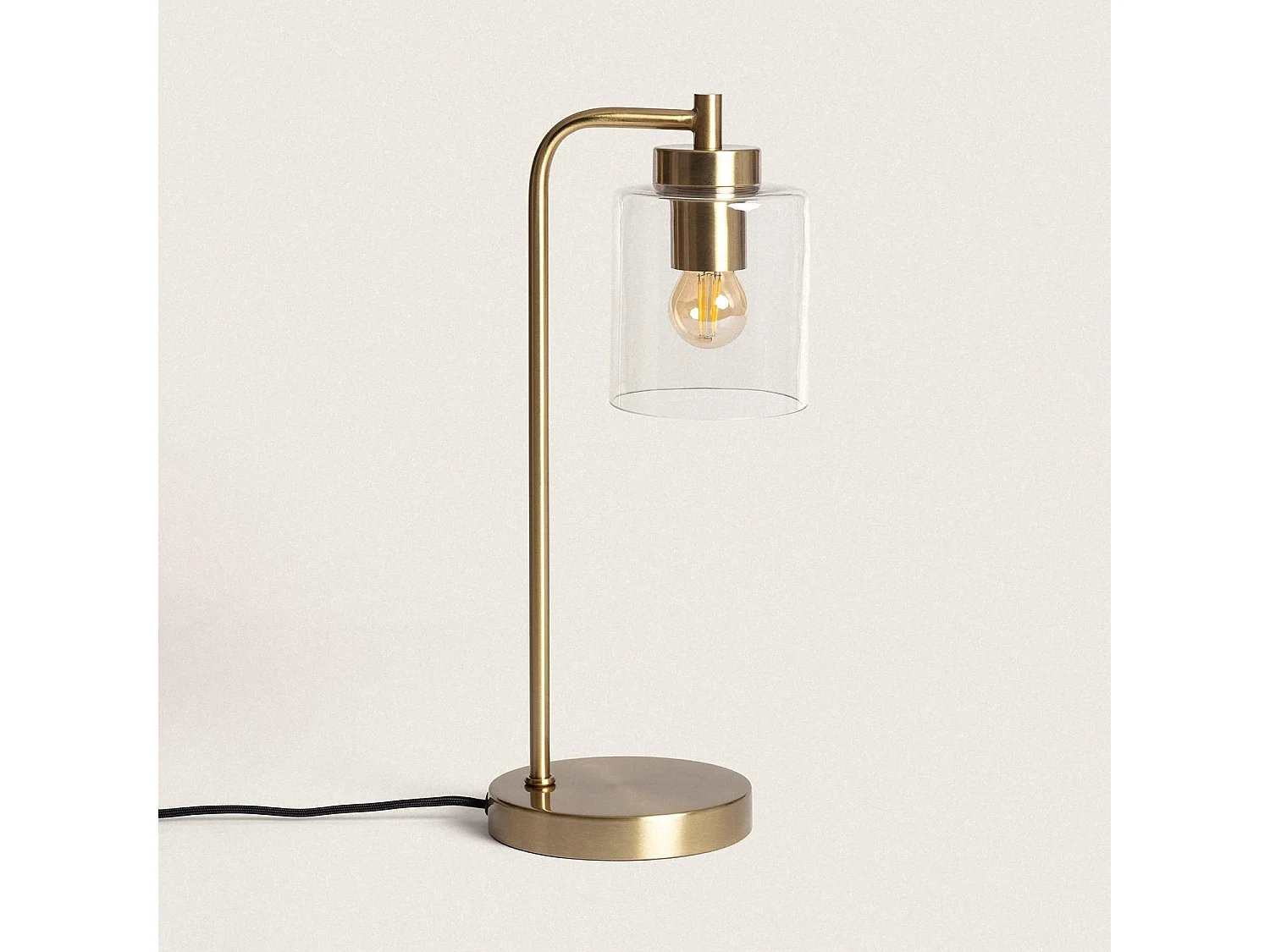 Lampe à Poser Métal et Verre Joile Doré