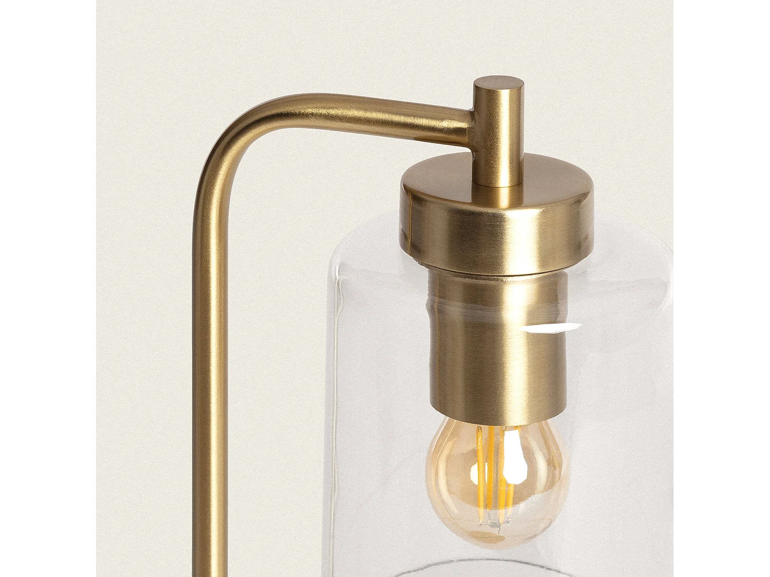 Lampe à Poser Métal et Verre Joile Doré