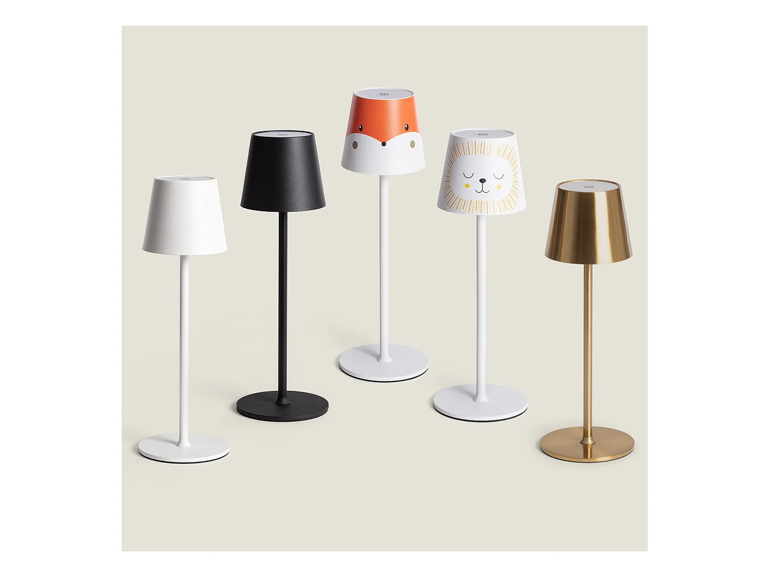 Lampe à Poser LED Portable 3W Anisa Métal avec Batterie Rechargeable USB Jaune