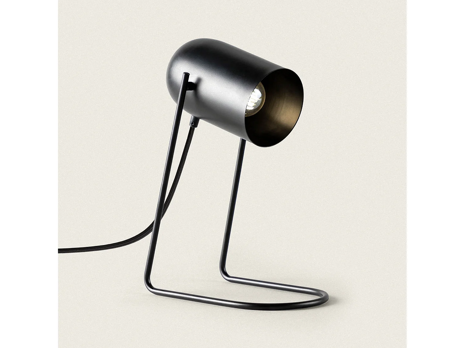 Lámpara de Mesa Metal Black Shelley Negro