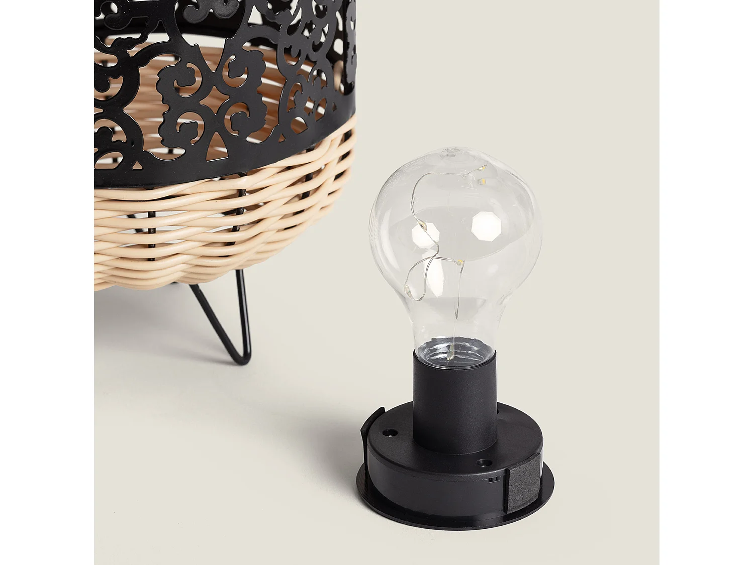 Lámpara de Mesa Exterior LED Solar Agra 2700K Blanco Cálido