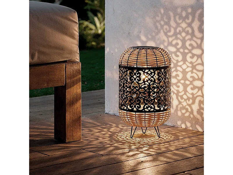 Lámpara de Mesa Exterior LED Solar Agra 2700K Blanco Cálido