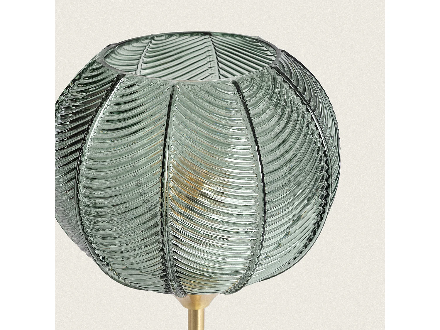 Lampada da Tavolo Metallo e Vetro Klimt Verde