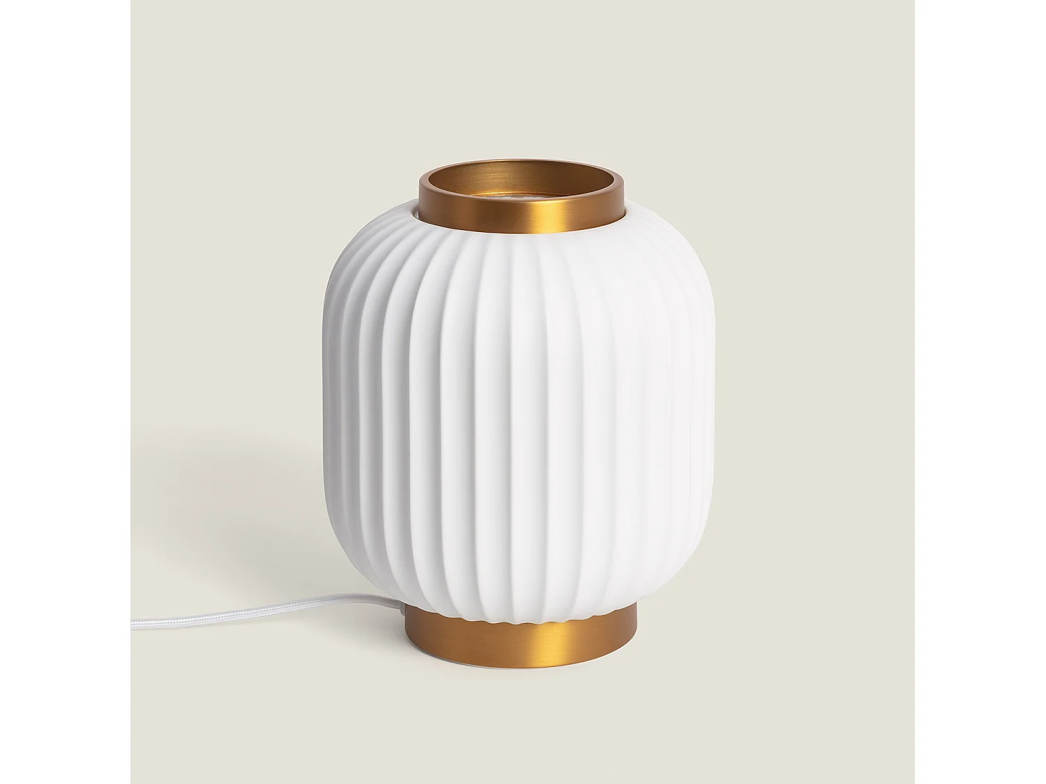 Lámpara de Mesa de Porcelana Irazu Jeko Blanco