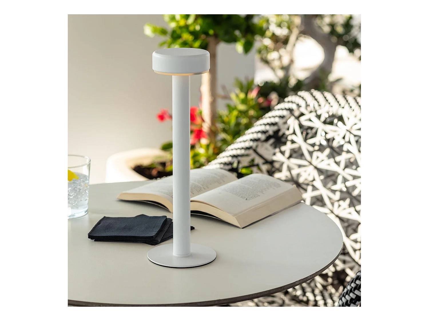 Lampe à Poser LED Portative 2W Bunza avec Batterie Rechargeable USB Blanc