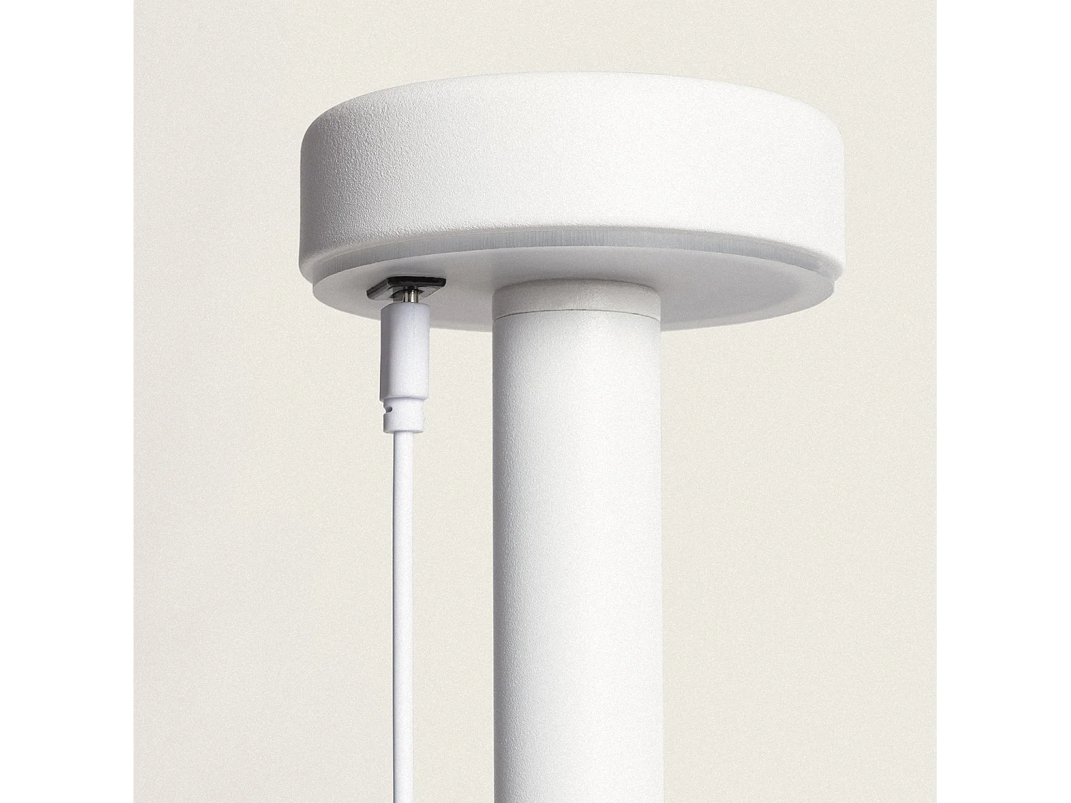 Lámpara de Mesa LED Portátil con Batería USB Recargable Metal Bunza Blanco