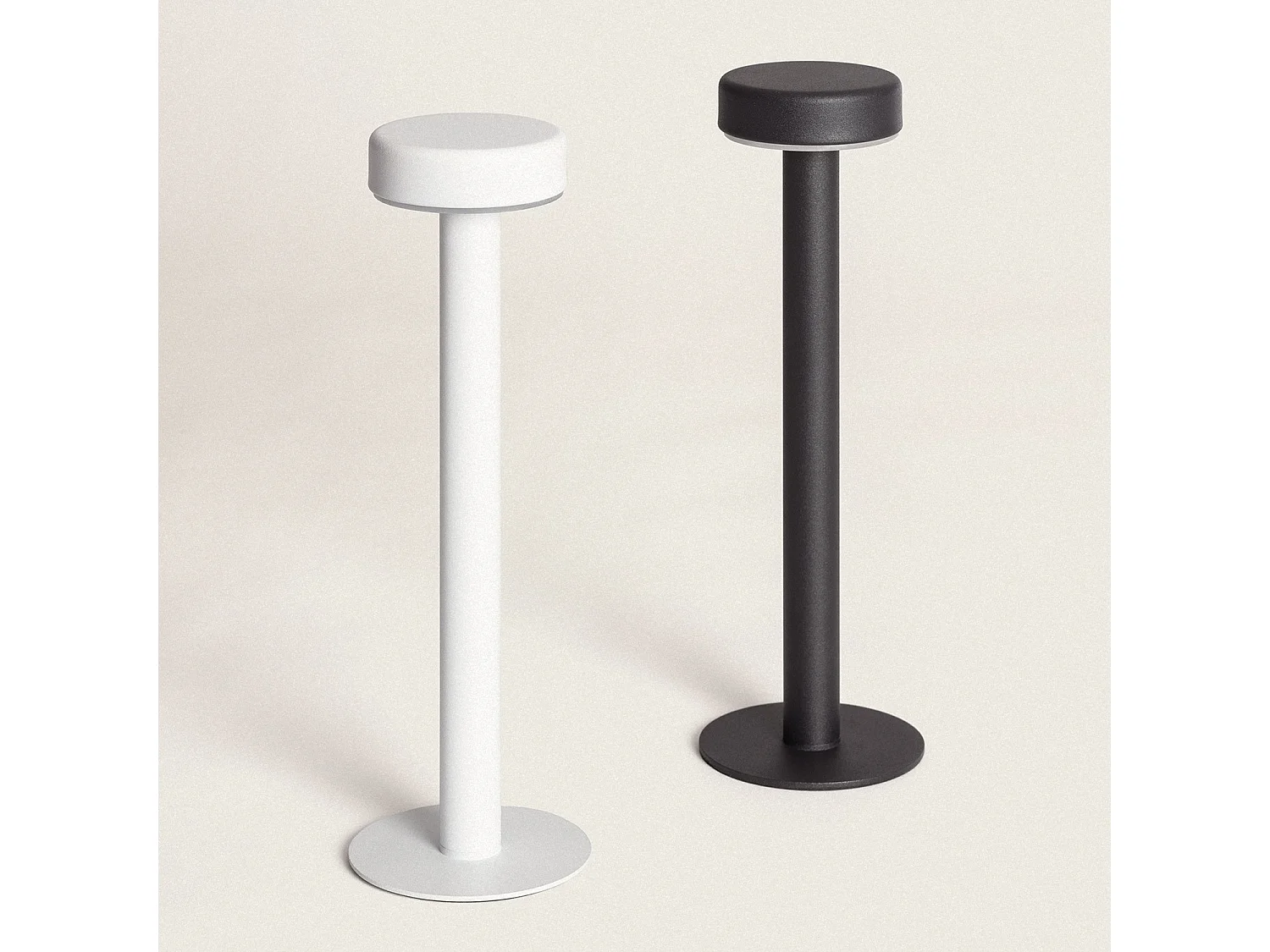 Lámpara de Mesa LED Portátil con Batería USB Recargable Metal Bunza Blanco
