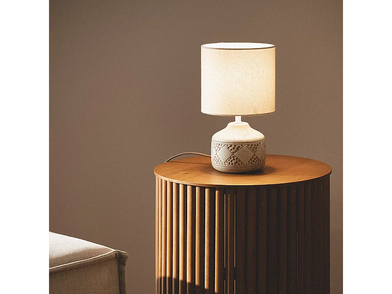 Lámpara de Mesa Cerámica Vera Marrón claro