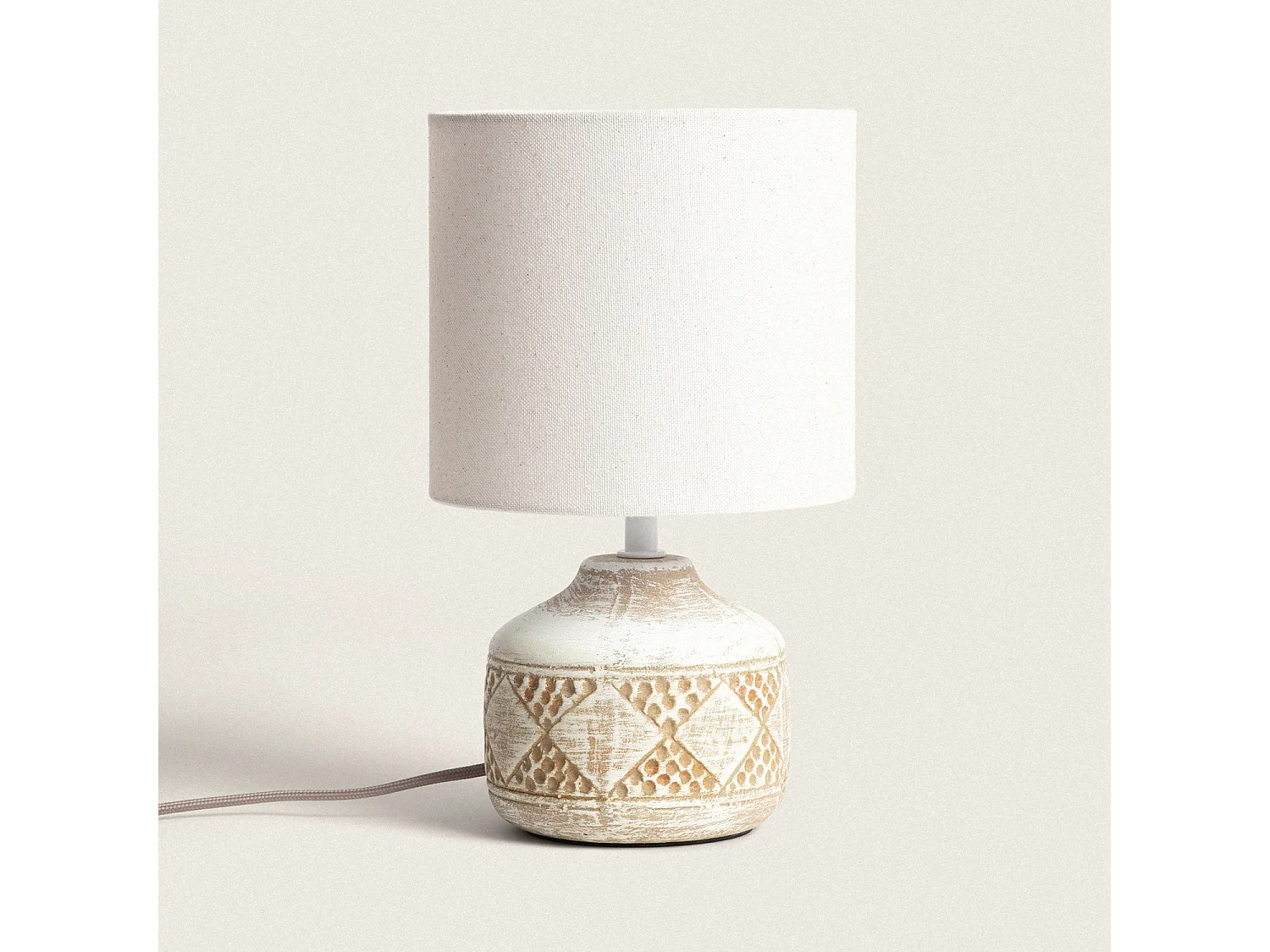 Lampe à Poser Céramique Vera Brun clair