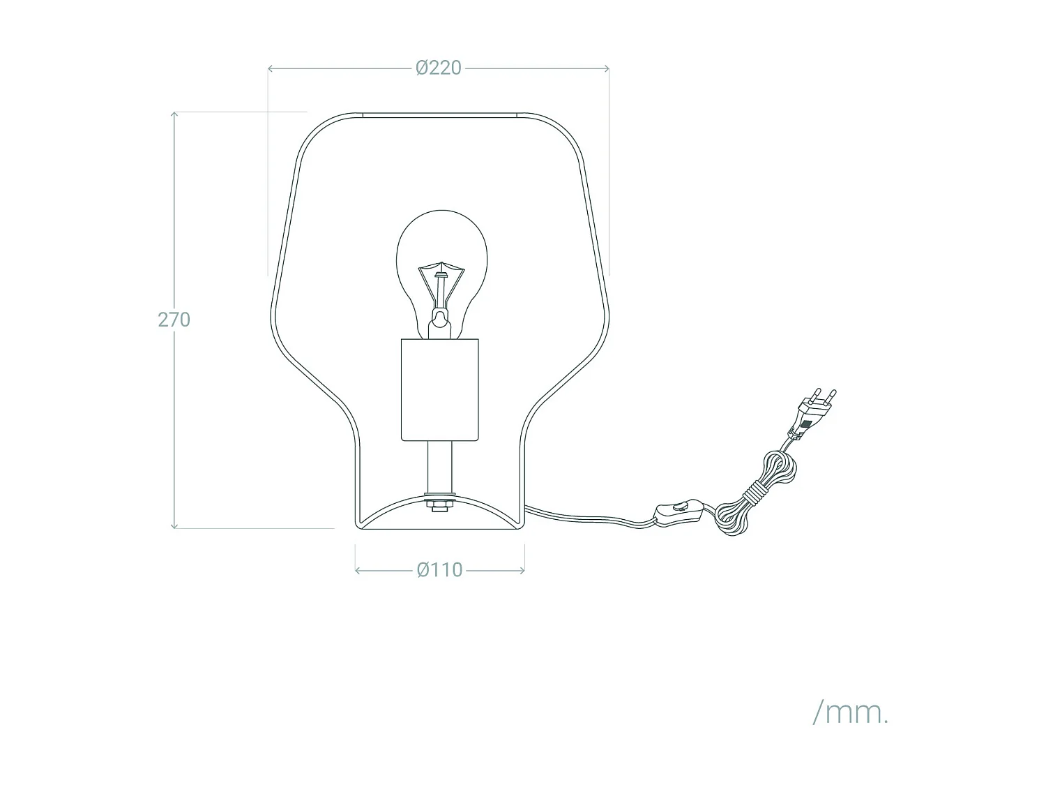 Lampe à Poser Verre Vittoria Transparent