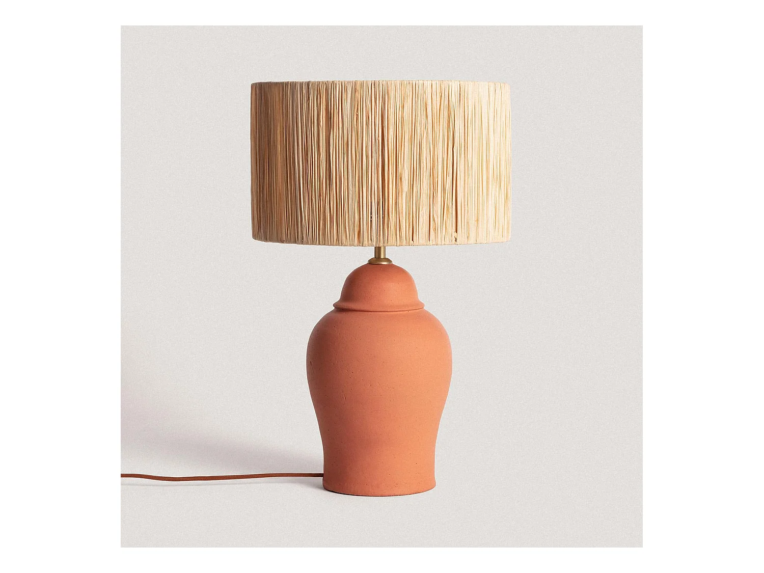 Lámpara de Mesa Terracota Ilana ILUZZIA Blanco