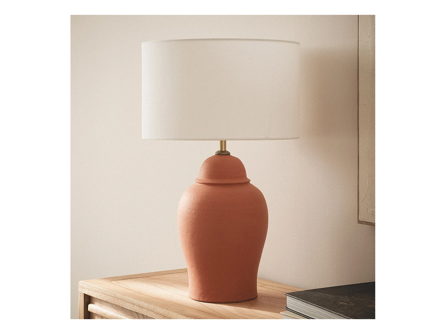 Lámpara de Mesa Terracota Ilana ILUZZIA Blanco