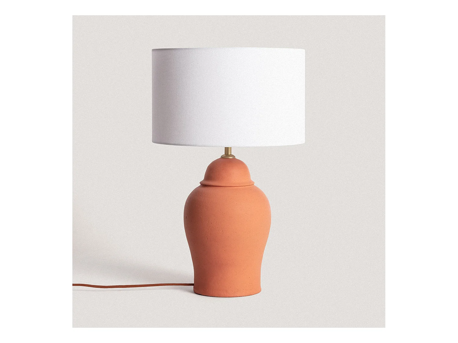Lámpara de Mesa Terracota Ilana ILUZZIA Blanco