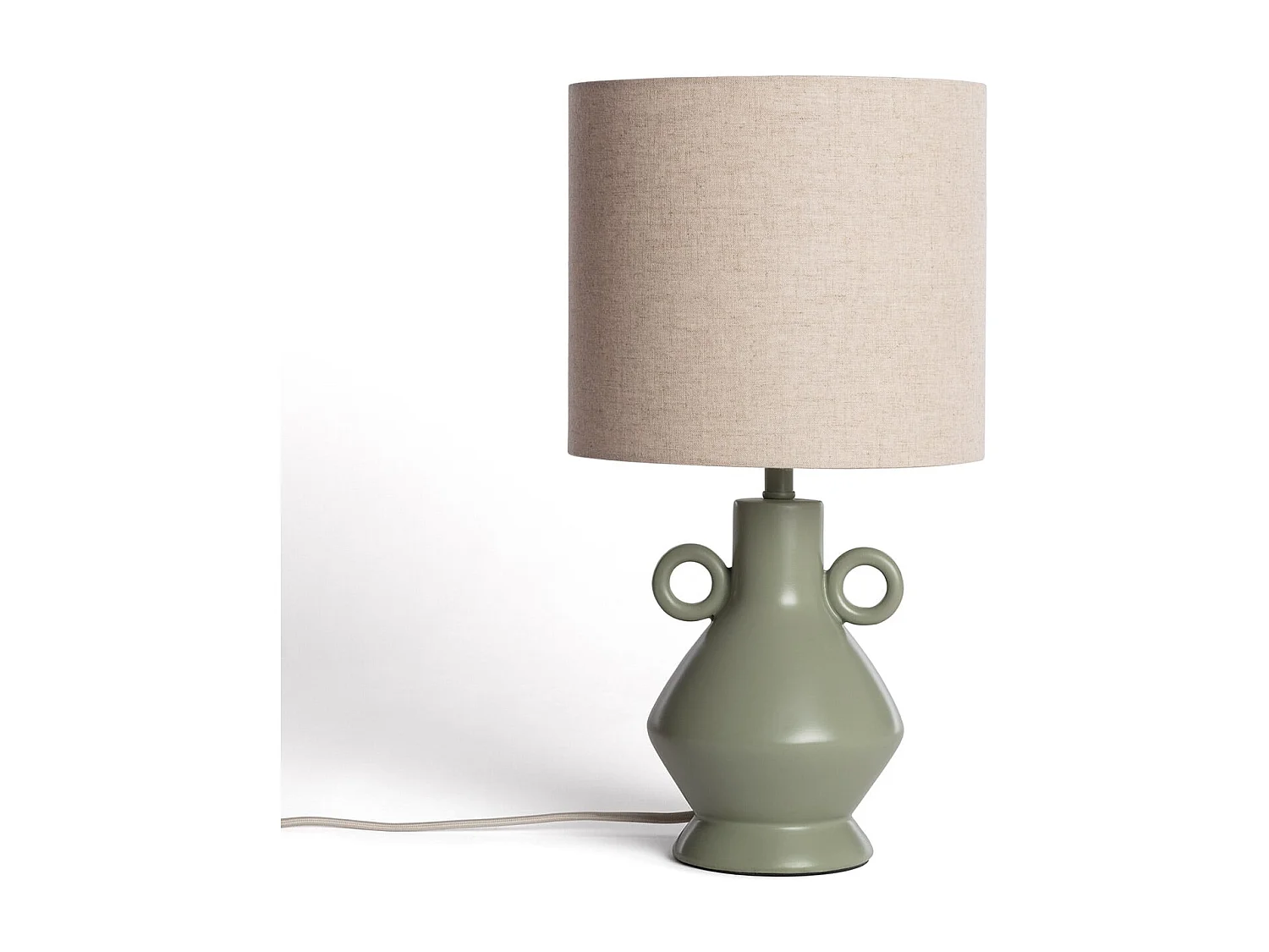 Lampe à Poser Résine et Tissu Moudrost Vert Céladon