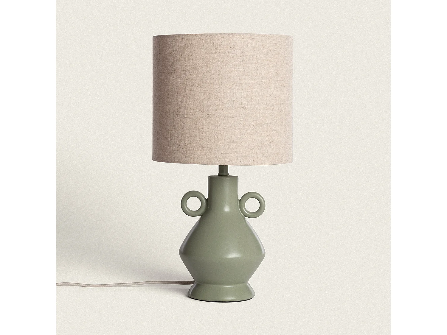 Lampe à Poser Résine et Tissu Moudrost Vert Céladon