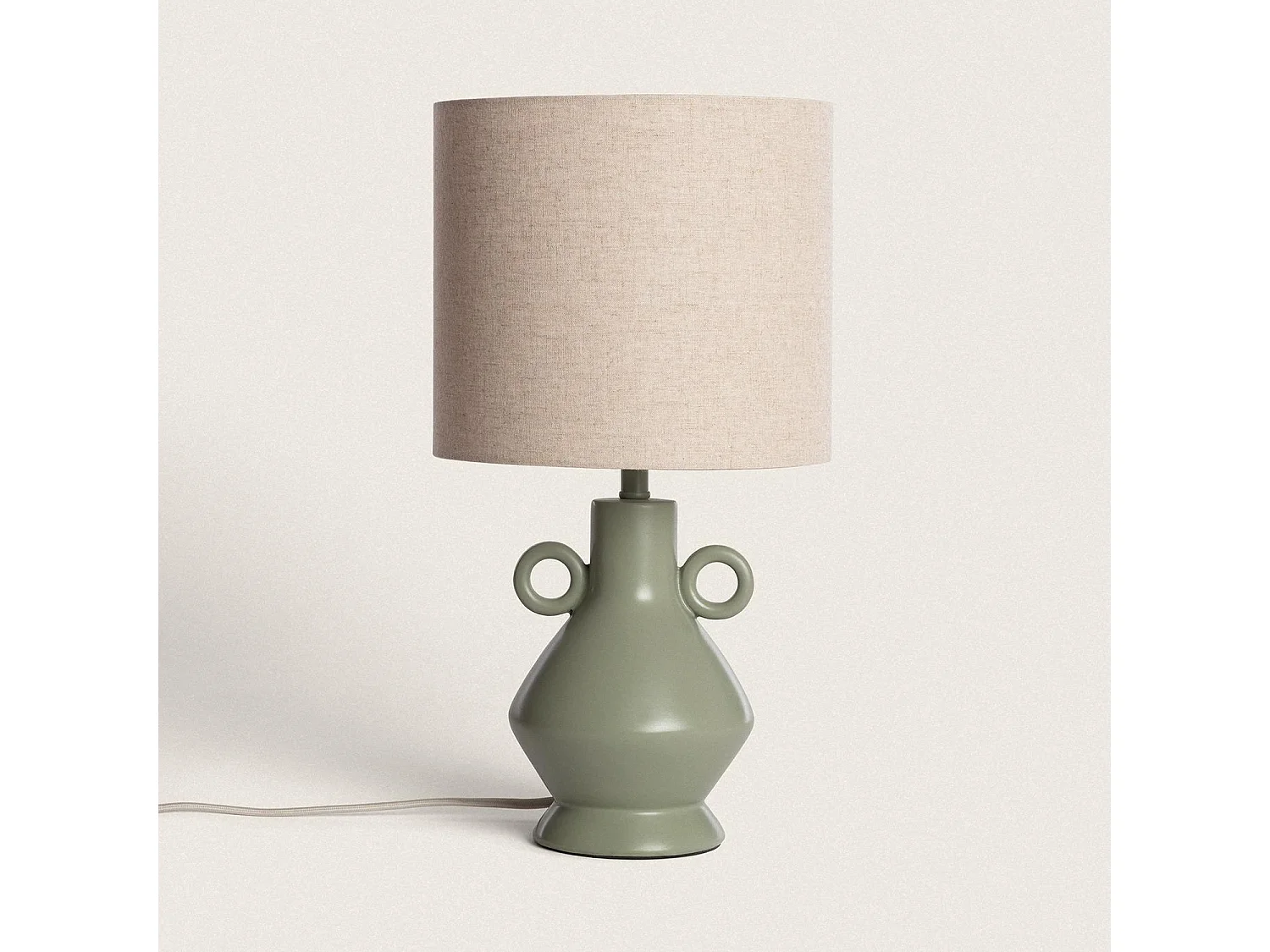 Lampe à Poser Résine et Tissu Moudrost Vert Céladon
