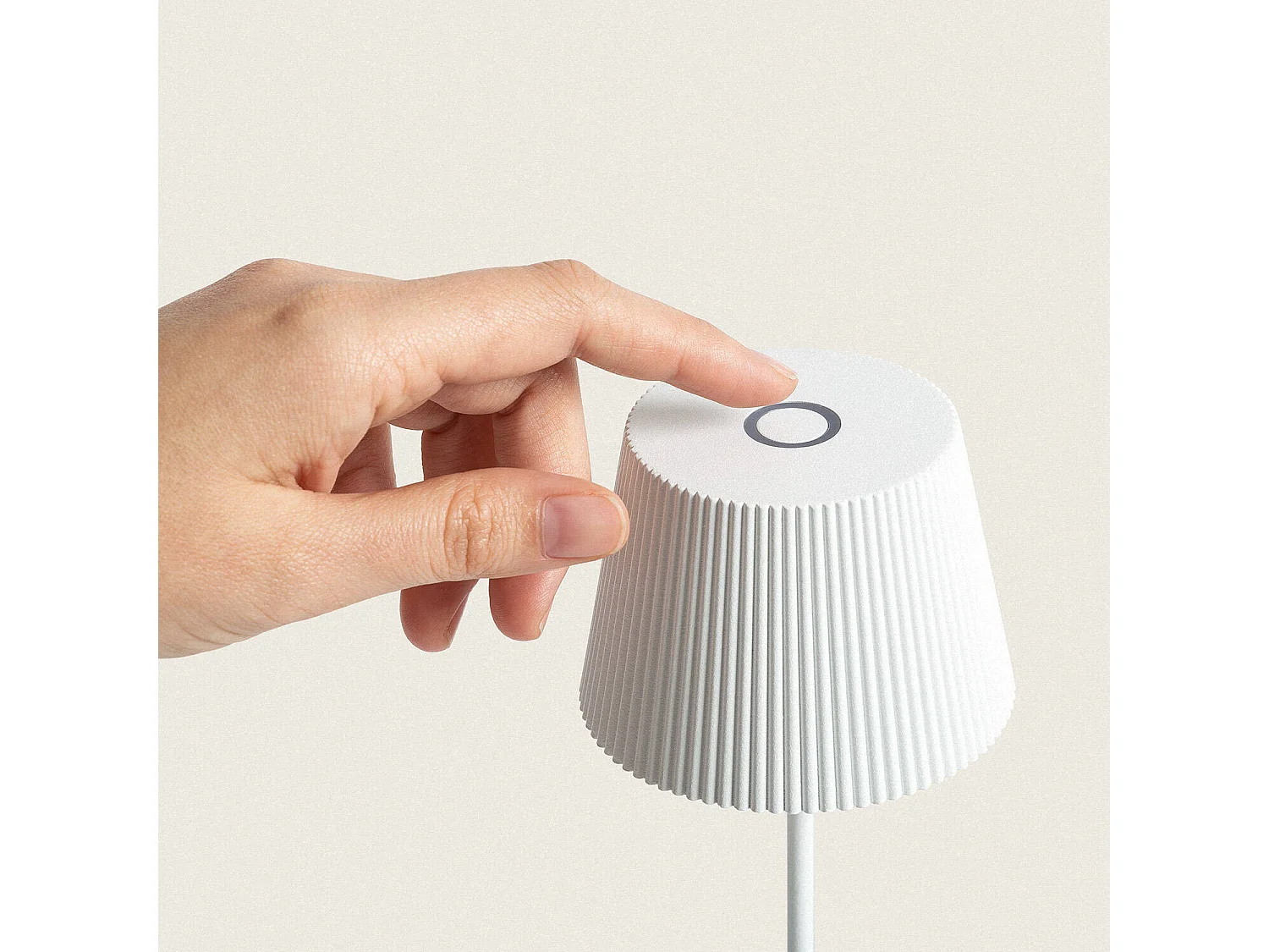 Lámpara de Mesa LED Portátil para Exterior Aluminio con Batería Recargable Willox Blanco