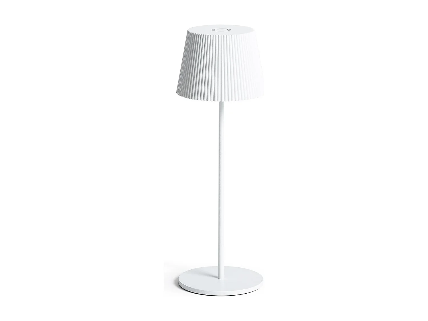 Lámpara de Mesa LED Portátil para Exterior Aluminio con Batería Recargable Willox Blanco
