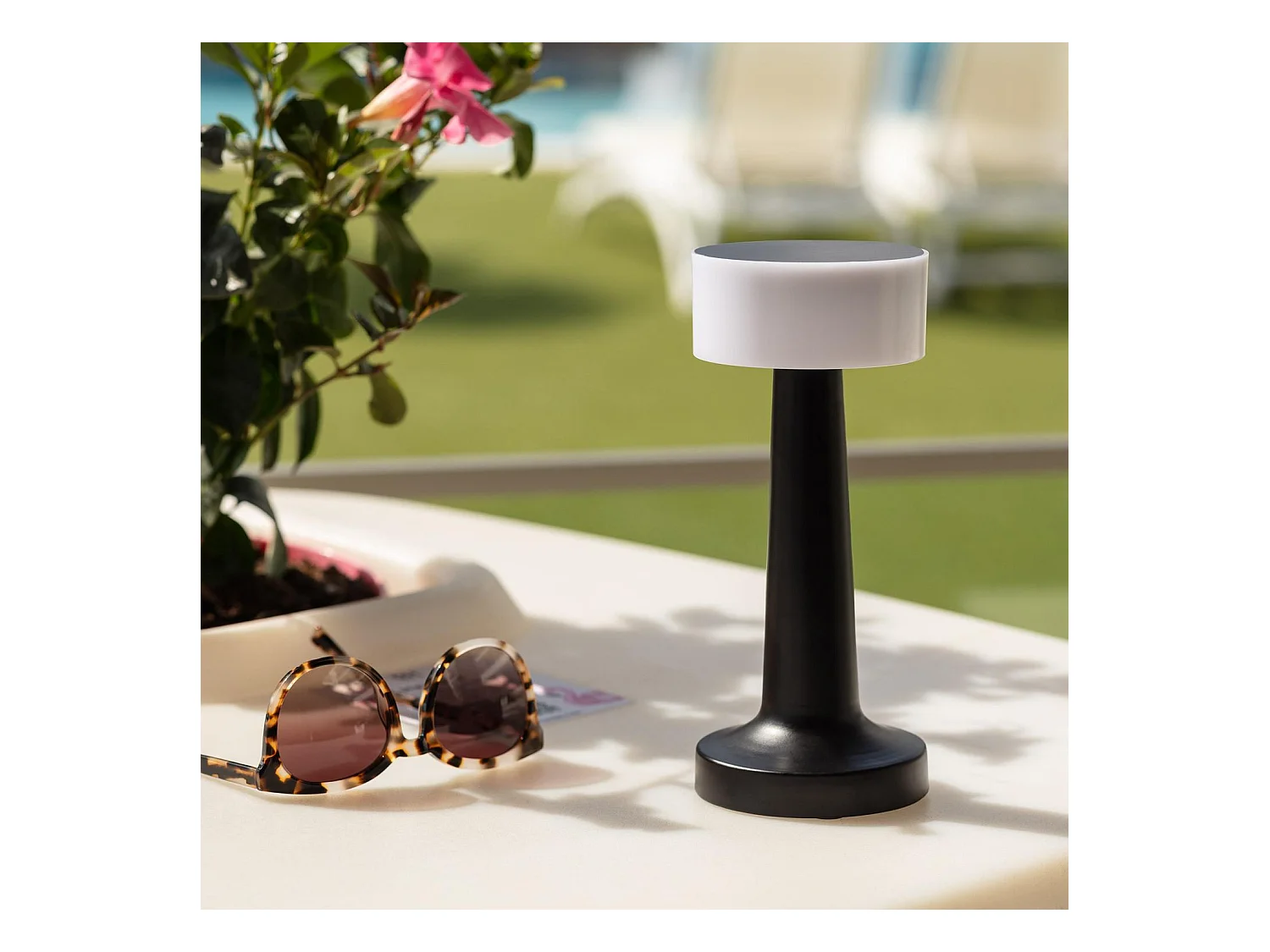 Lampe à Poser LED 3W Portable avec Batterie USB Rechargeable Greta Noir