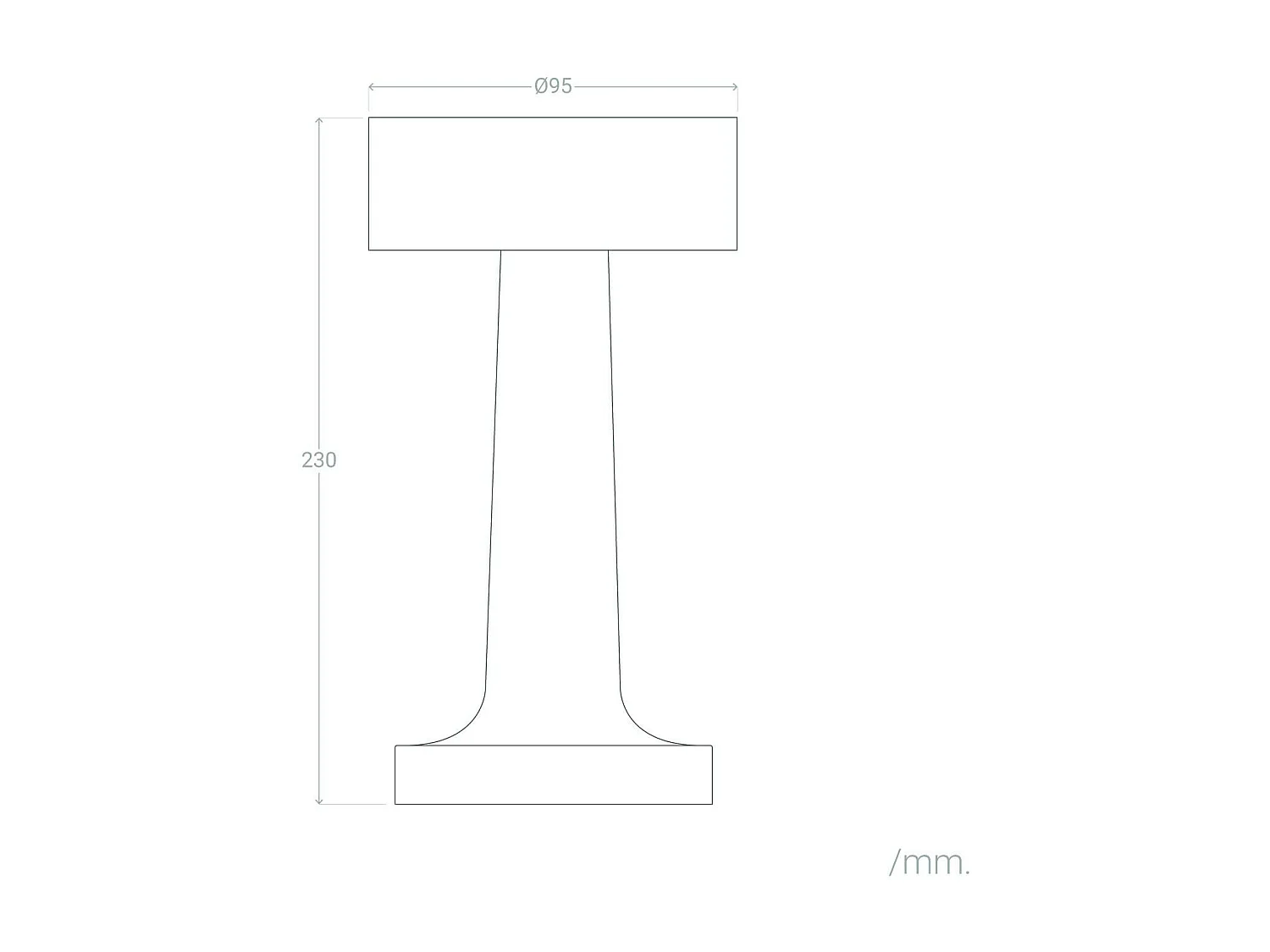 Lampe à Poser LED 3W Portable avec Batterie USB Rechargeable Greta Noir