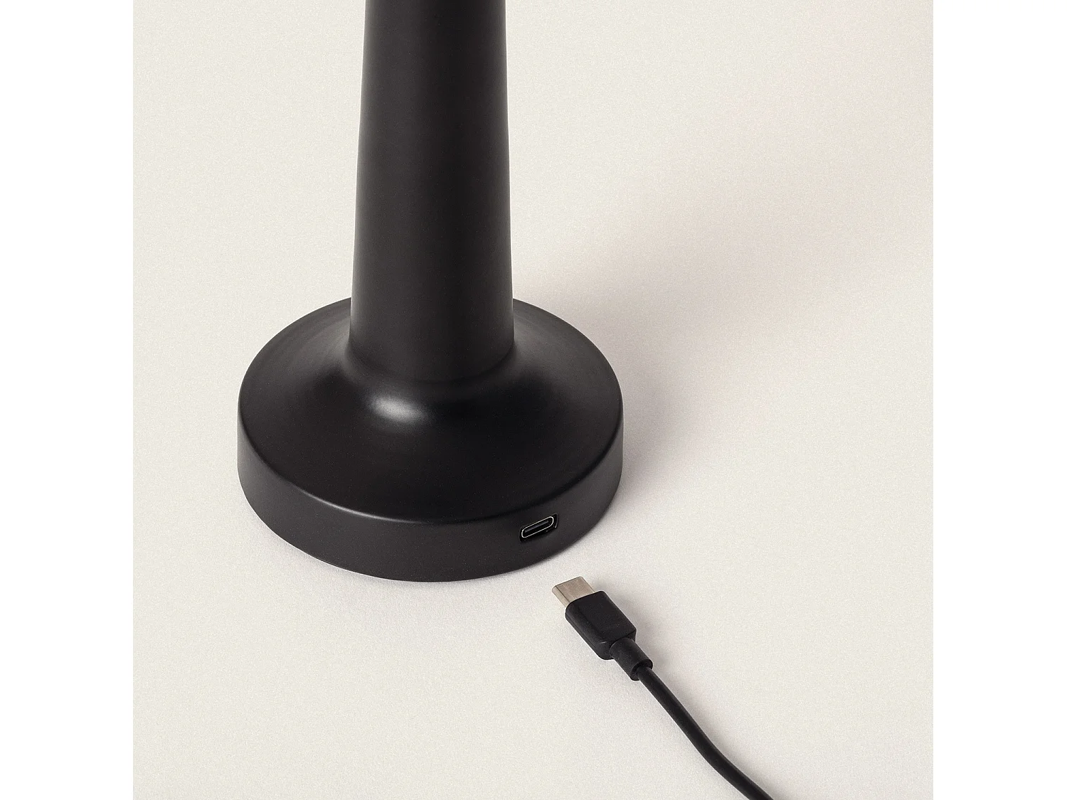 Lampada da Tavolo LED 3W Portatile con Batteria USB Ricaricabile Greta Nero