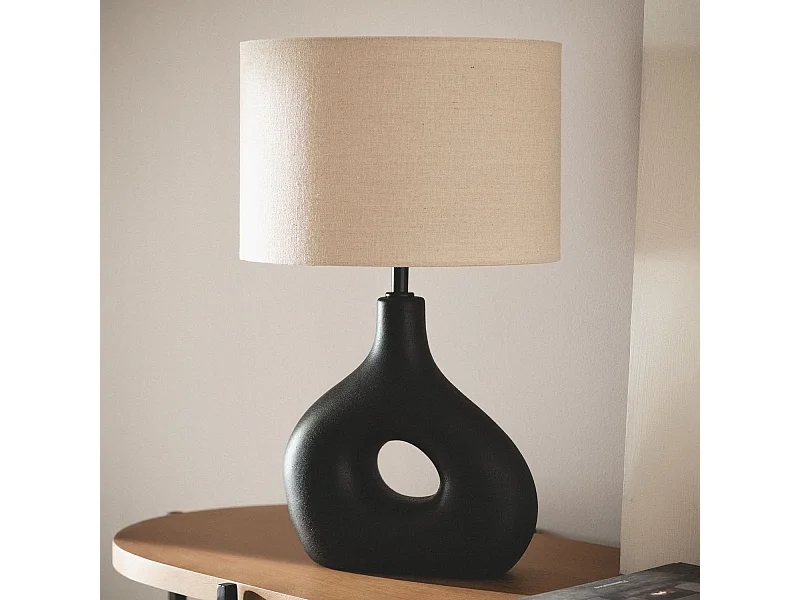 Lampe à Poser Céramique Idala Noir