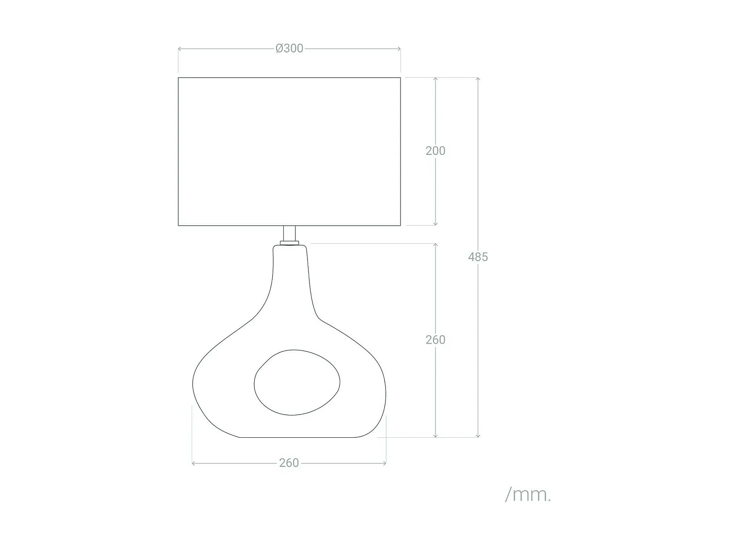 Lámpara de Mesa Cerámica Idala Negro