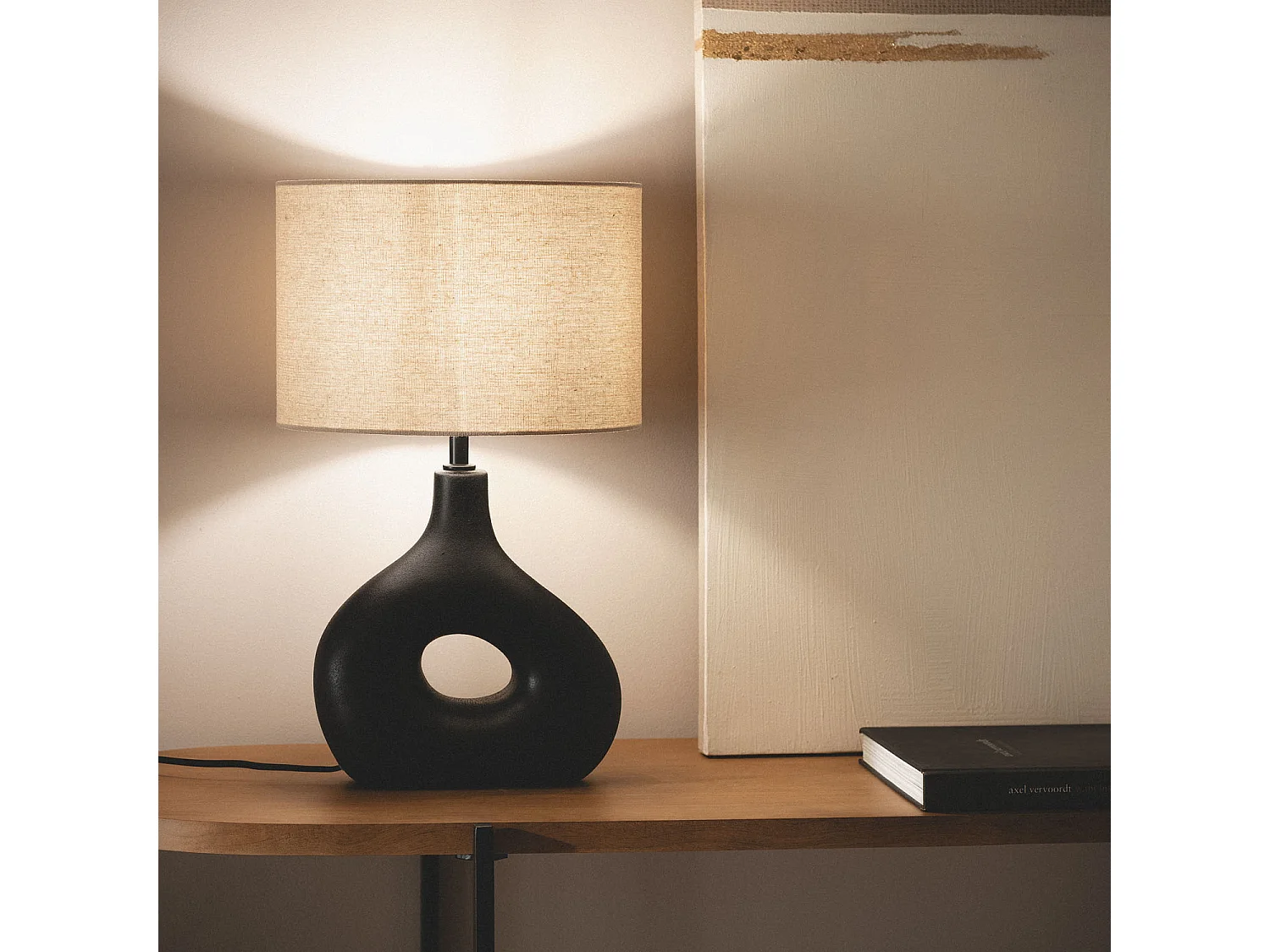 Lampe à Poser Céramique Idala Noir