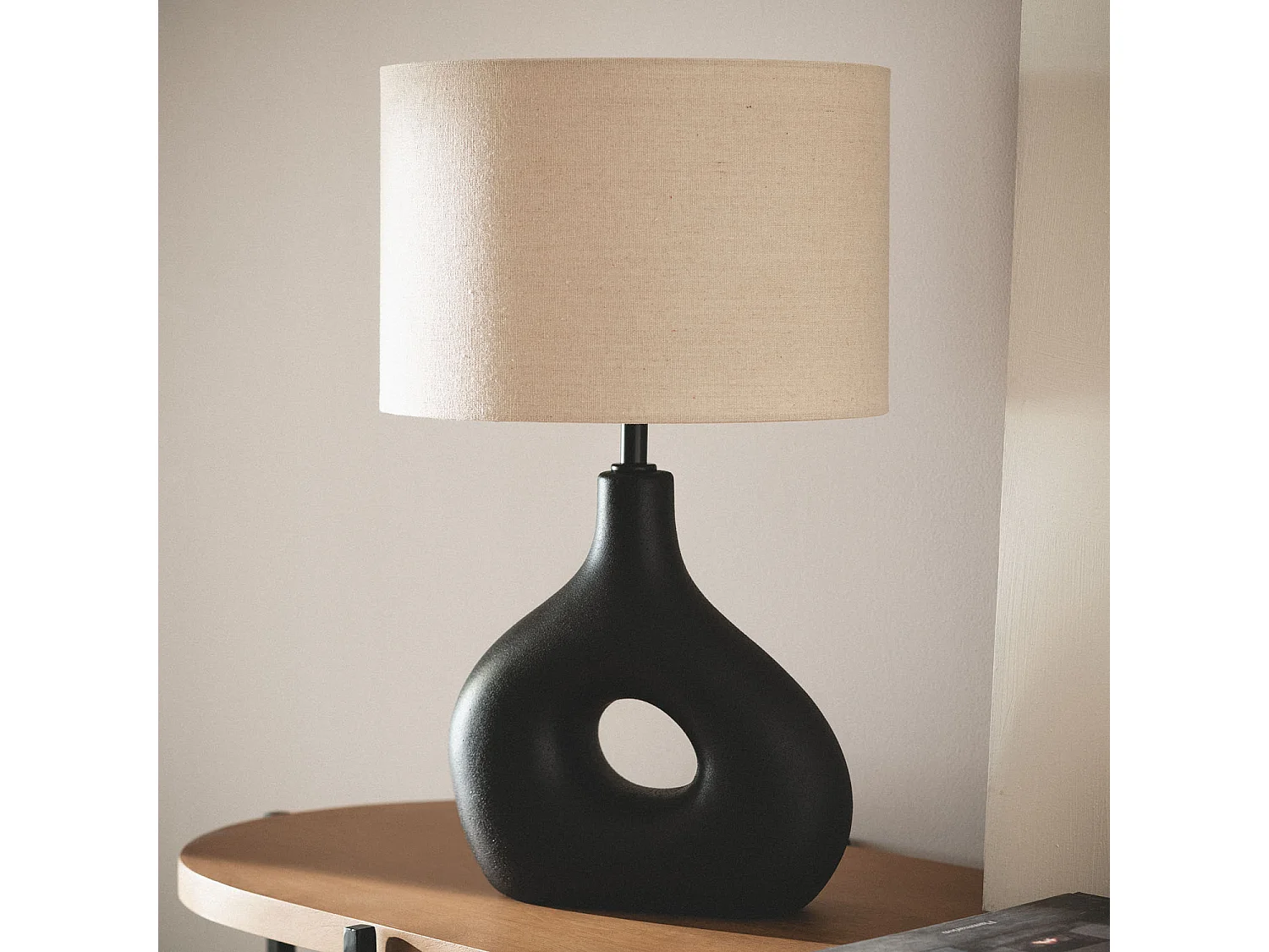 Lampe à Poser Céramique Idala Noir