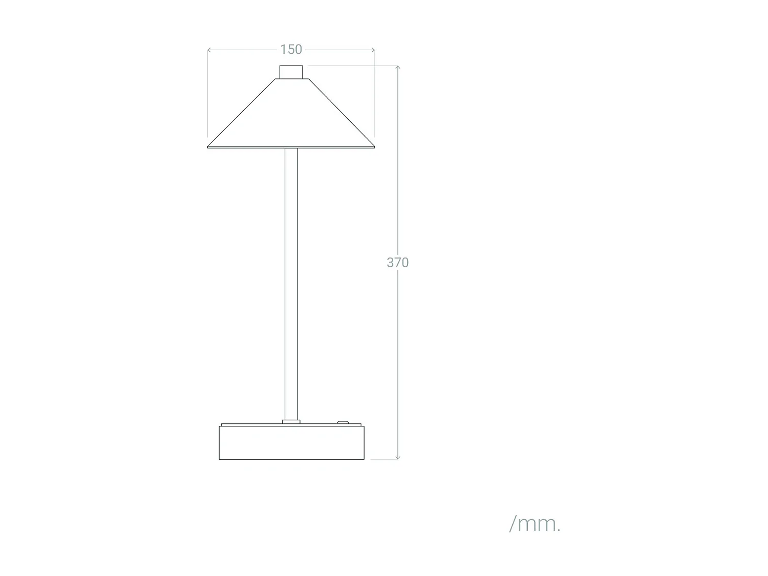 Lámpara de Mesa LED Portátil Cuero y Metal con Batería USB Recargable Tyu Limer Marrón